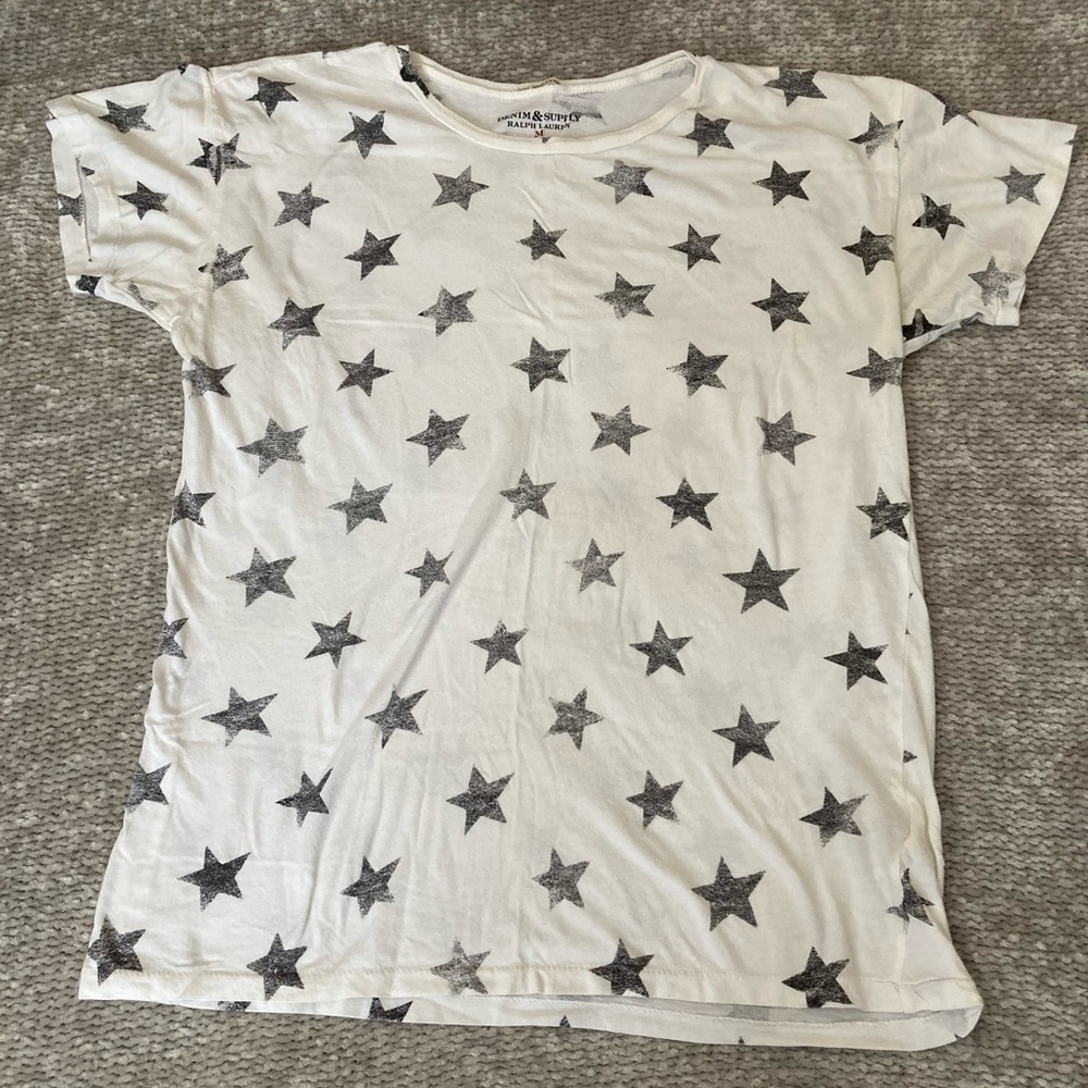 Ralph Lauren Denim & Supply Star Tee Medium Short Sleeve Relaxed Fit‎ Classic